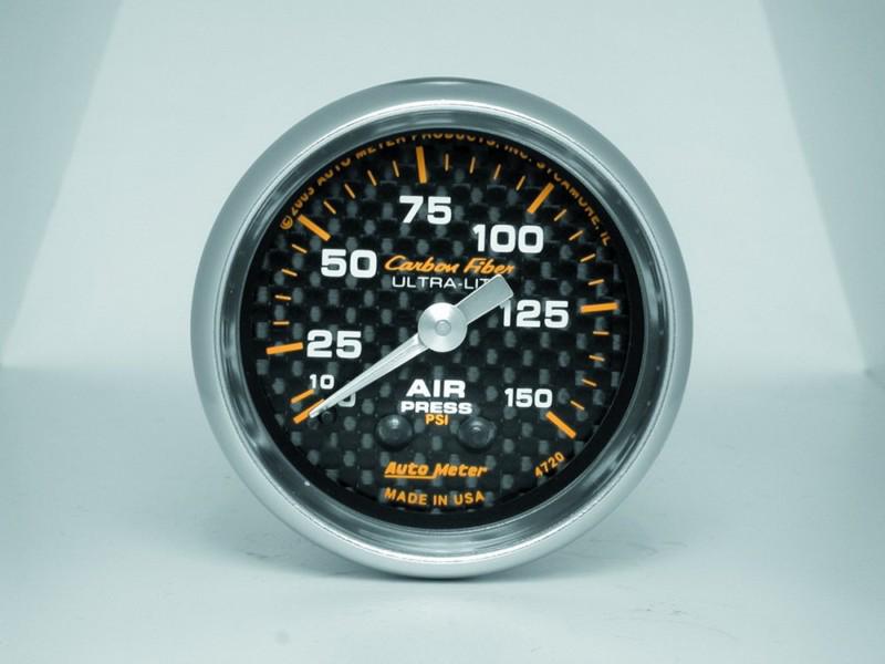 Auto meter 4720 carbon fiber air pressure ultra-lite analog gauges 2 1/16" -