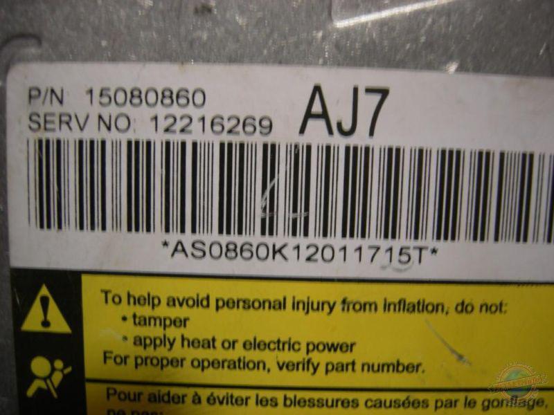 Air bag bcm/ecu trailblazer ext 26966 02 03 04 airbag ecu gd bags 12216269