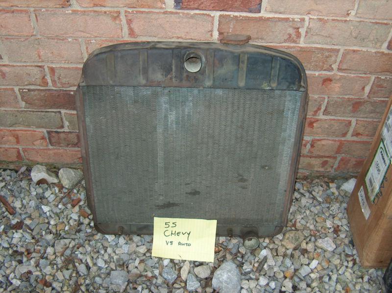 1955 chevy radiator  for v8 auto used