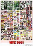 20 x motocross moto-gp atv helmet racing dirt bike car stickers #mix2001