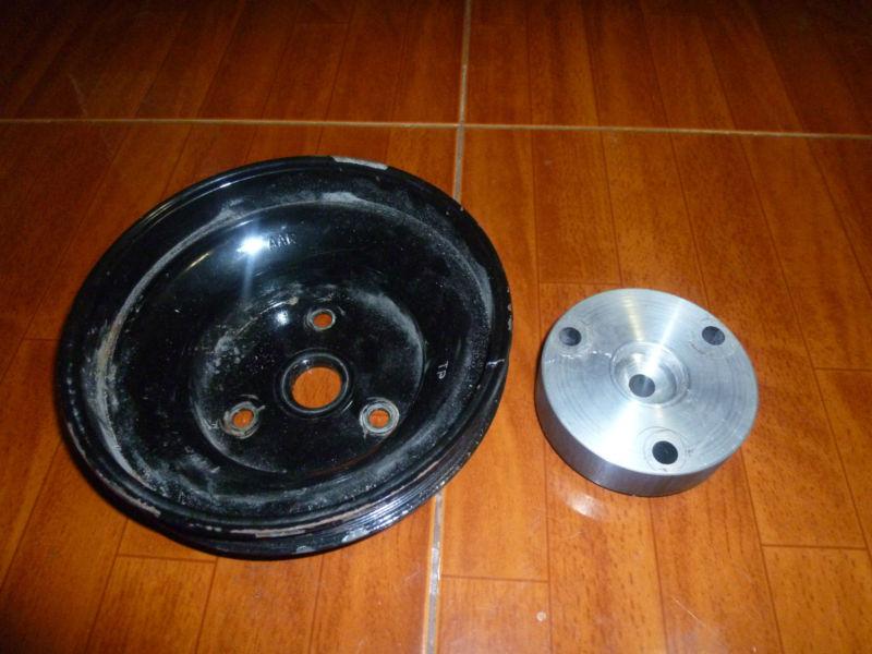 Sbc chevy 262 305  350 400 383 vortech supercharger 6rib spacer crank pulley