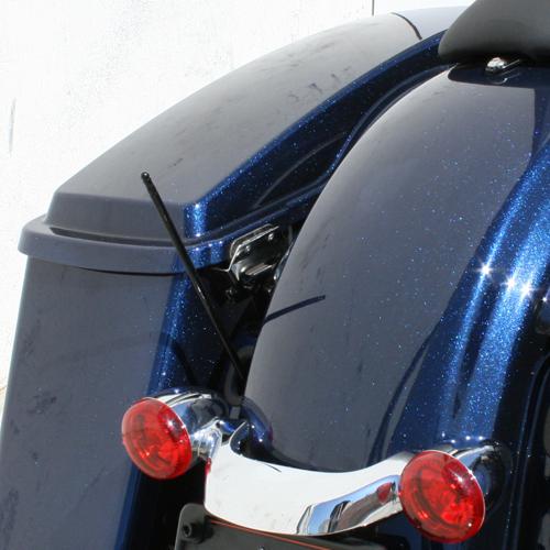 Harley davidson touring 9" skinny stubbie solid stainless am/fm antenna black