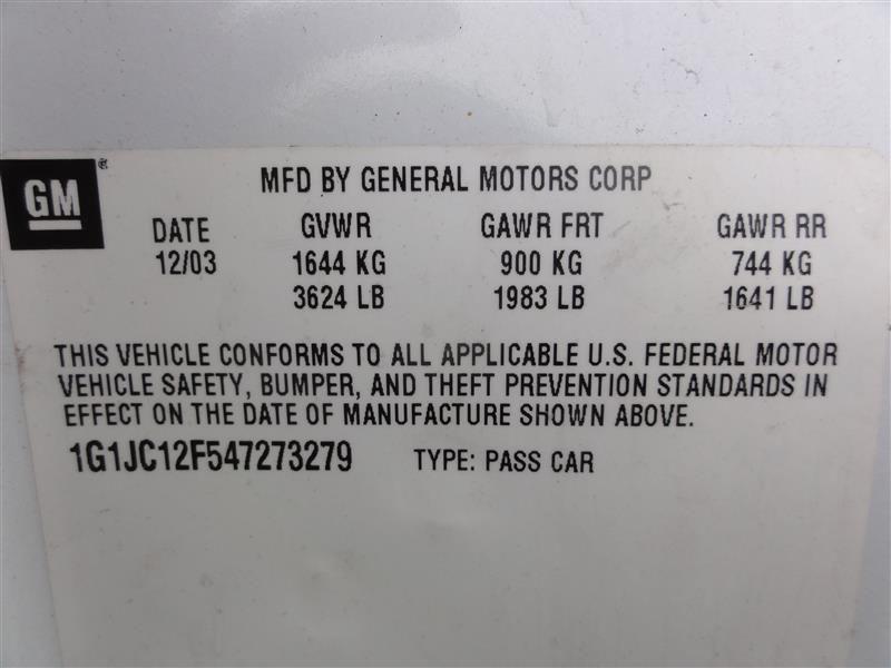 02 03 04 05 cavalier starter motor 2.2l vin f