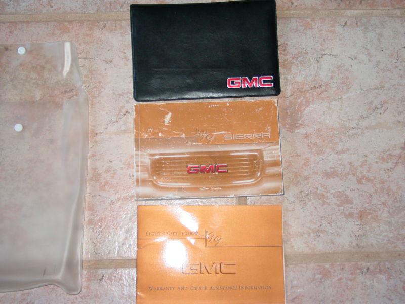 Gmc 1999 sierra owner's owners manual w/ case 