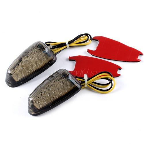 Gau universal flush mount motorcycle led turn signals blinker somke