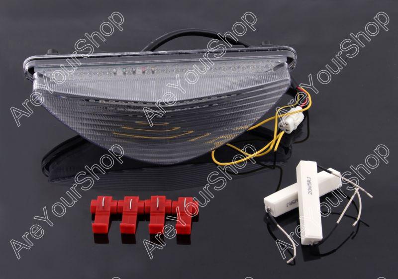 Clear led taillight integrated turn signals yamaha raider 2008-2010