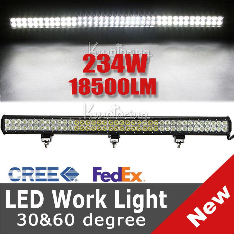 37inch 234w cree led spot flood combo work light offroad pickup 4wd 12v 24v wow