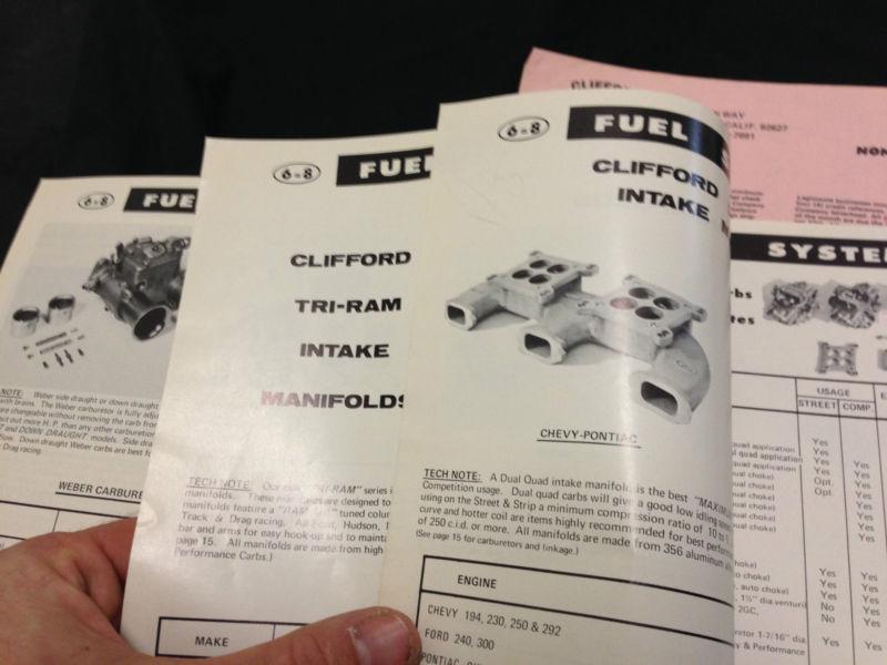 Find CLIFFORD RESEARCH 6=8 HEADERS & INTAKES FOR SIXES 1971 CATALOG in