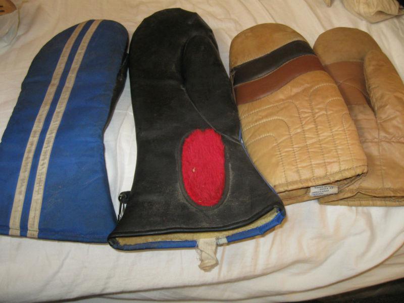 Vintage snowmobile gloves
