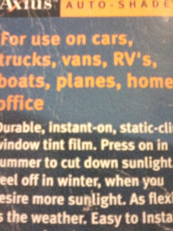 Find InstaCling, Limo Dark Window Film, 20 VLT, Black Smoke 18" x 64