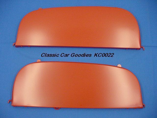 1949-1950 chevy deluxe fender skirts. new metal pair!