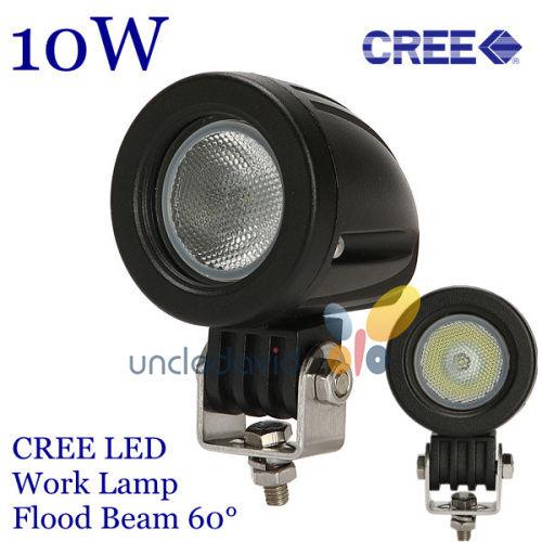 10w cree led work light round flood beam lamp atv offroad truck 4wd motocycle