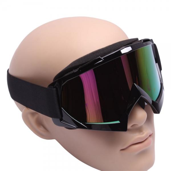 New windproof motorcycle goggles colorful lens glasses black 1196 free shipping