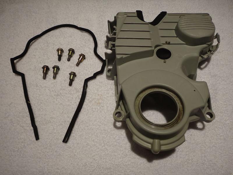 2000 honda civic ex d16y8 lower timing belt cover with gasket, seal, cap & bolts