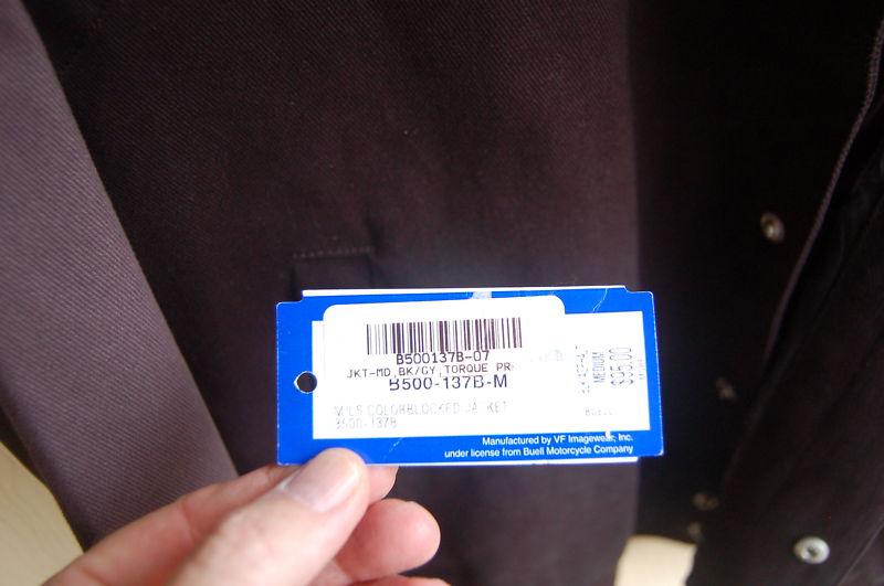 BUELL MOTORCYCLE JACKET BLACK AND GRAY , US $49.50, image 2