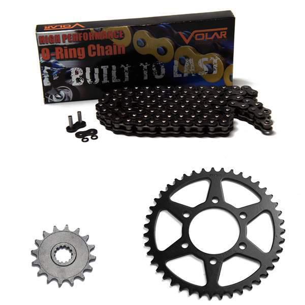 2007-2012 kawasaki zx600 ninja zx6r black o-ring chain and sprocket kit