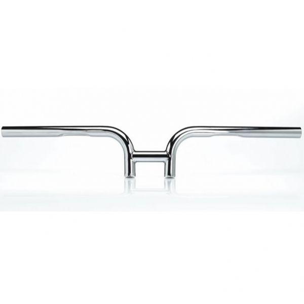 Biltwell chrome smooth 1" low drag handlebars for harley dyna sportster softail