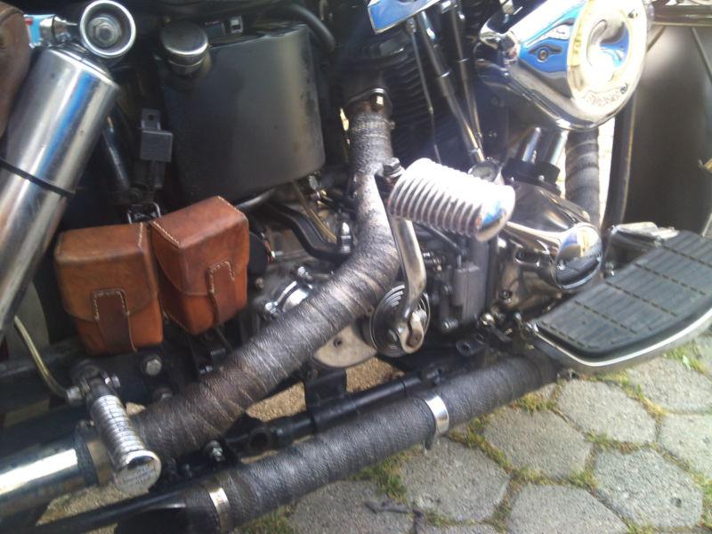 Harley bobber tool box bag grenade leather pouch chopper old school army 50s