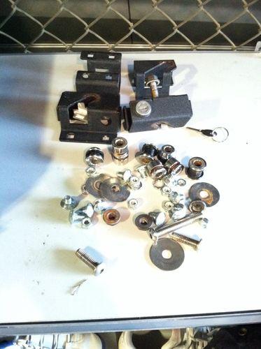 Harley Davidson Leather Saddle Bags Dyna easy quick detachable bracket, US $295.00, image 4