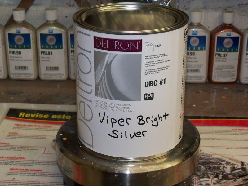 Ppg deltron 2000 dbc36395 viper bright silver chrysler code pa9,va9 dodge viper