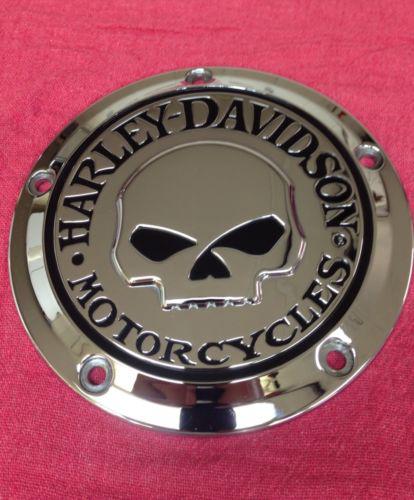 Harley willie g skull derby cover dyna softail touring ultra twin cam 25441-04a