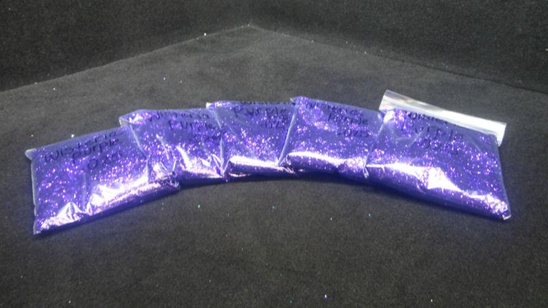 Lot of 5,1 lbs bag.025 wisteria purple metalflake paint finish component k/mf#45