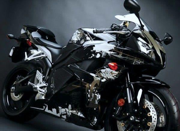 2008-2011 honda cbr1000rr black & silver graphics kit