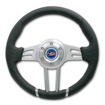 Yamaha rhino pro one 12-3/4" leather steering wheel combo with cover & adapter
