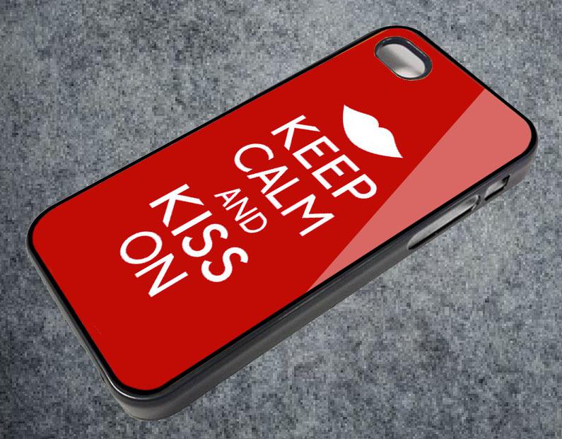 Keep calm and kiss on apple iphone 4 4s case ar1432 