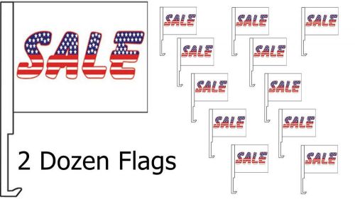 Car dealer supplies 24 car window clip on flags sale american flag letters