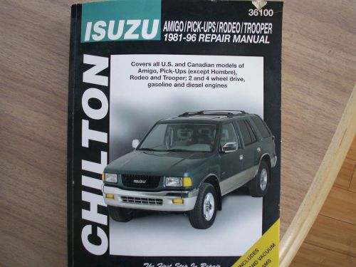 Chilton isuzu 1981-1996 repair manual