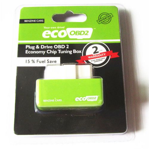 Green ecoobd2 benzine car chip tuning box for lower fuel consumption &amp; emission