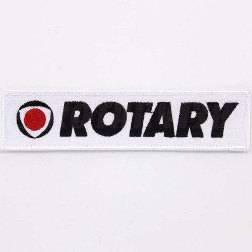 Rotary patch - white fabric - black letters rx7 rx8 rx2 rx3 rx4 12a 13b 20b