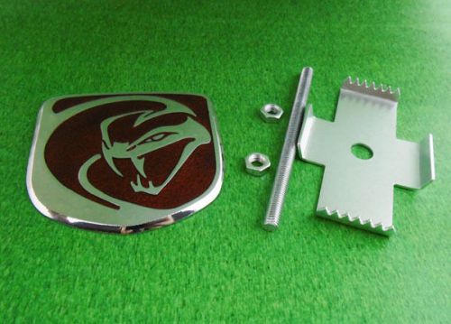 Auto metal snake for viper gts front grill grille badge emblem 02