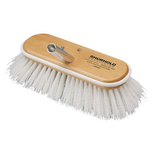 Shurhold 10" polypropylene stiff bristle deck brush -990