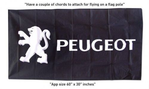 New peugeot black wrc world champion rally flag banner sign 30x60 inches 307 206