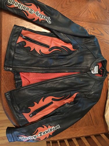 Women's harley davidson leather riding jacket size medium
