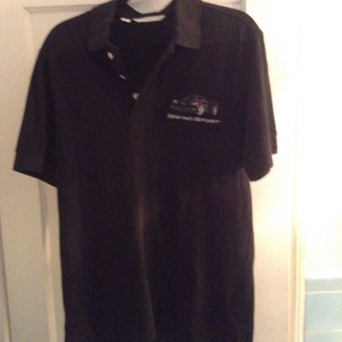Corvette grand sport  polo men's size large in black