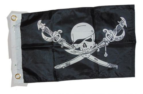 Pirate brethren of the coast flag  12 x 18 inches  jolly roger swords game of ..