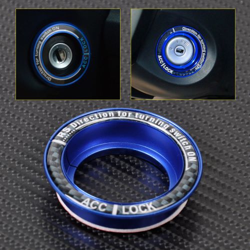 Blue car ignition keyhole decoration ring protector fit for 2005-2012 ford focus