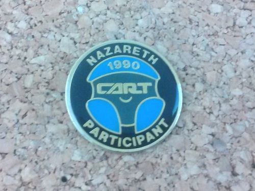 Vintage pin cart participant nazareth 1990 indy car racing lapel hat pinback