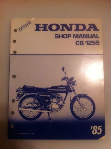 Official honda shop manual cb 125 s 1985 85 ms441851i