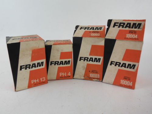 Vintage fram oil filters 10003,10004,ph 4, ph 13 unused
