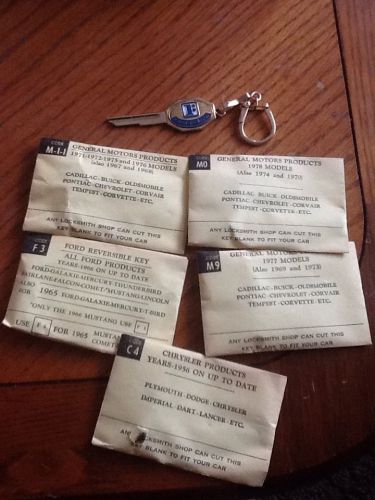 12lbs of nos vintage gold car keys ford gm chrysler c4, m9, m0, f3, m-1-1