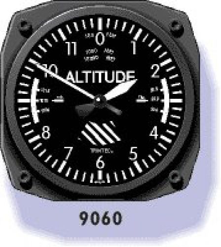 Trintec cessna altimeter clock 6.5&#034; square with logo