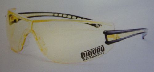 Big dog motorcycles luminary eye glasses amber lens w/ bdm logo chopper pitbull