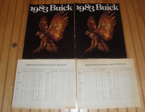 Lot of 2 1983 buick brochure catalogs regal century lesabre skyhawk park avenue