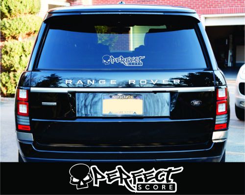 Perfect score 12" x 3" decal (white)