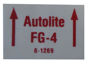 1966 1967  lincoln fuel filter decal