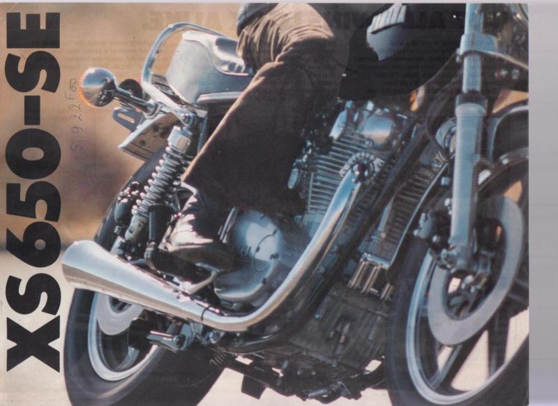 Yamaha xs 650 - se   motorcycle  brochure
